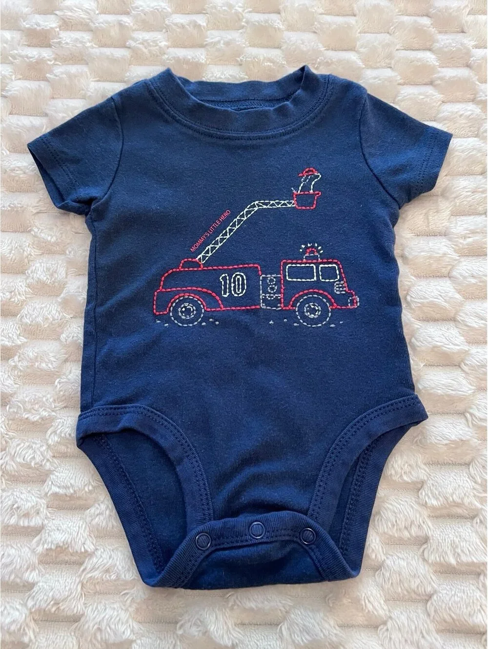 Carter’s Fire Truck Themed Short Sleeve Onesie & Pants Outfit Set (3m)